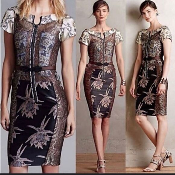 Anthropologies Byron Lars “Beguile” Tapestry Cocktail Dress – Size 4 - Picture 1 of 16